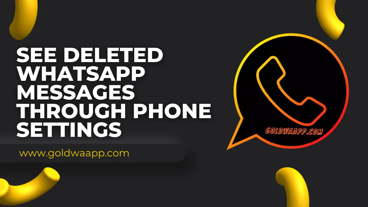 SEE DELETED WHATSAPP MESSAGES THROUGH PHONE SETTINGS